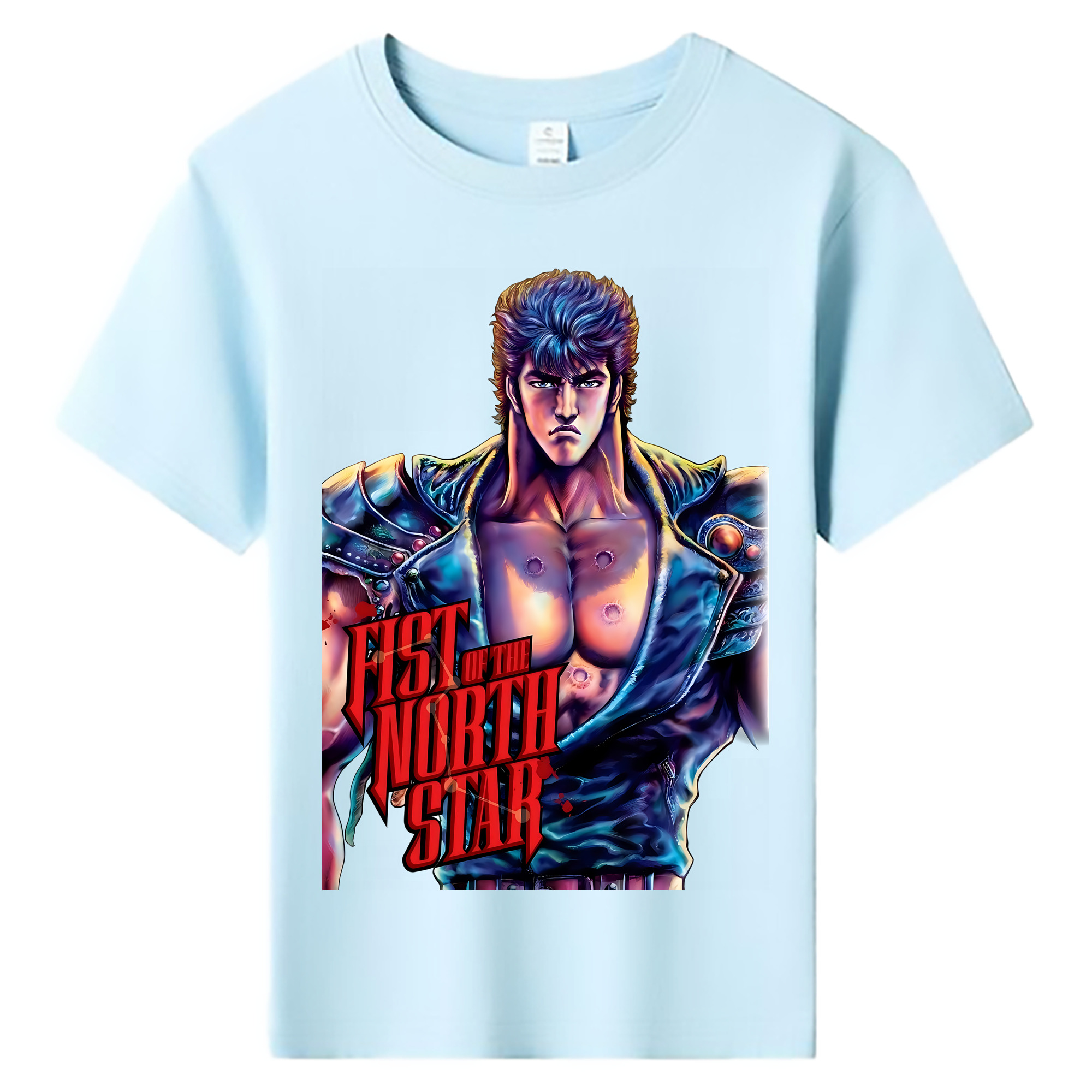 （画像用） 北斗の拳 Fist of the North Star 綿100％キッズTシャツ（フロントプリント）